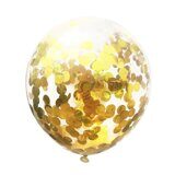 Воздушный шар с конфетти - круглое золото